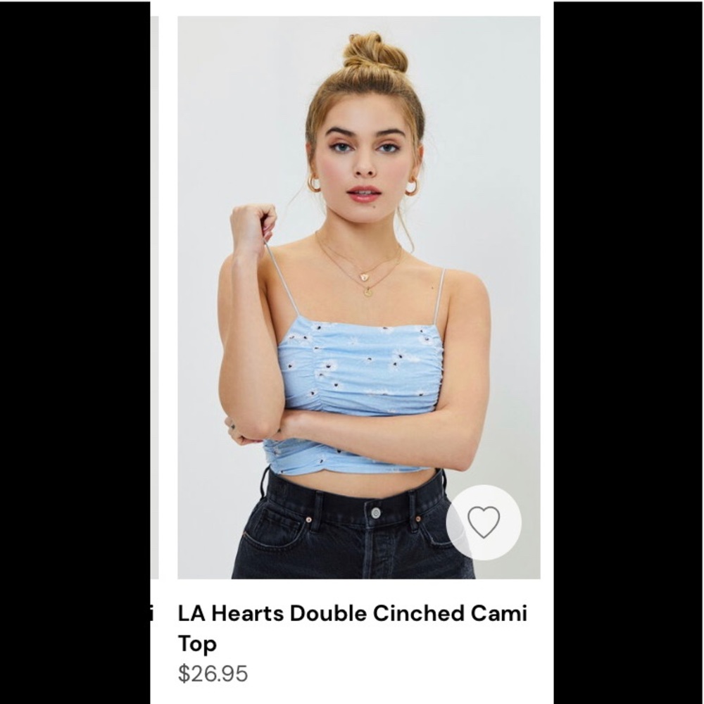 NWT! PacSun LA Hearts Double Chinched Cami Top